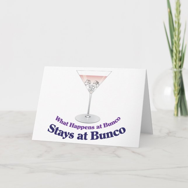 Carte Cocktail Bunco Martini (Devant)