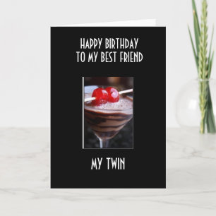 CARTE COCKTAIL D'ANNIVERSAIRE À MA VILLE / MEILLEUR AMI
