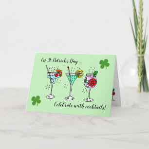 Carte Cocktails célèbrent la Saint-Patrick