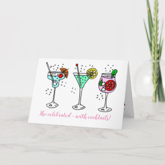 Carte Cocktails fêter l'anniversaire