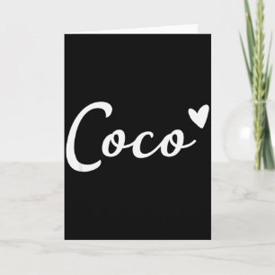 Carte Coco Mignon Cœur Drôle Grand-mère Fête des Mères