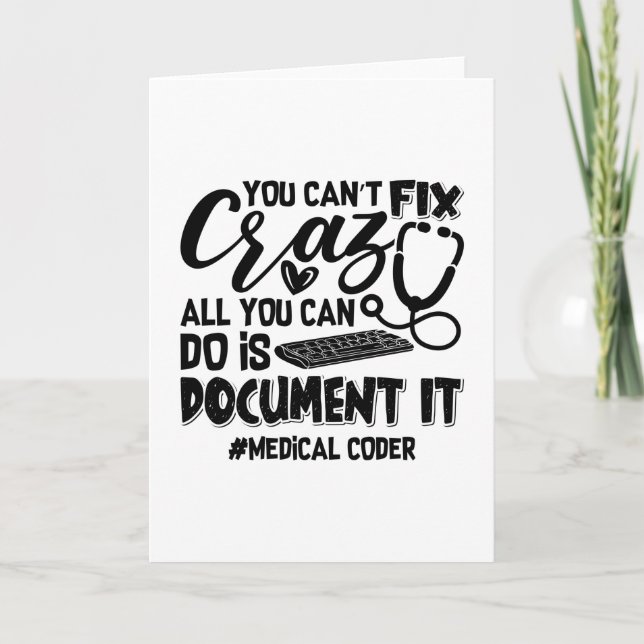 Carte Codage ICD Coder Médicale Coder Vous ne pouvez pas (Devant)