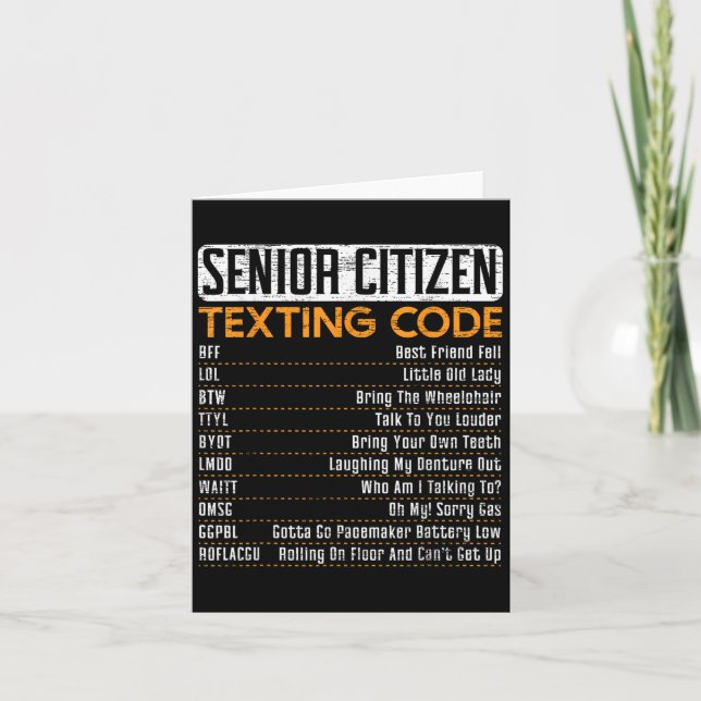 Carte Code De Textes Pour Un Grand-Père Ou Un Grand-Père (Devant)