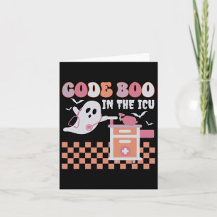 Carte Code Fantôme Boo Dans Icu Nursing Rn Halloween Cos