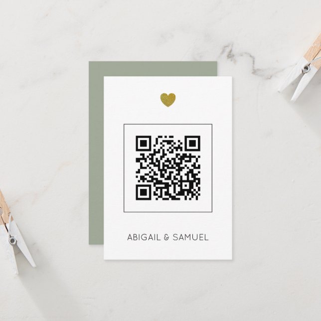 Carte Code QR de la phase budgétaire moderne (Devant/Arrière en situation)