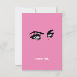 Carte Code QR d'entreprise rose direct Promo