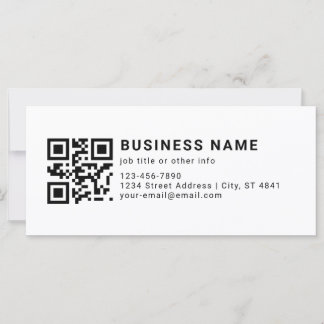 Carte Code QR promotionnel d'entreprise