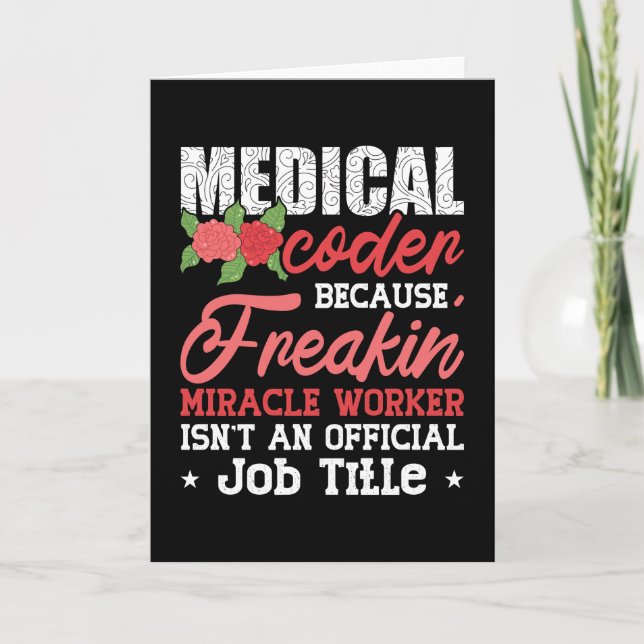 Carte Codeur Médicale parce que Freakin Assistant Codage (Devant)