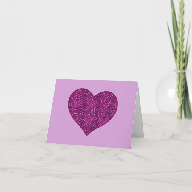 CARTE COEUR A-MAZE-ING (MAGENTA) (Devant)