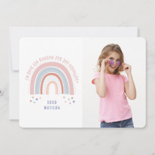 Carte Coeur arc-en-ciel mignon salle de classe photo val