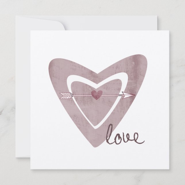 Carte Coeur avec flèche (Devant)