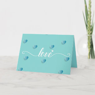 Carte Coeur calligraphie d'amour