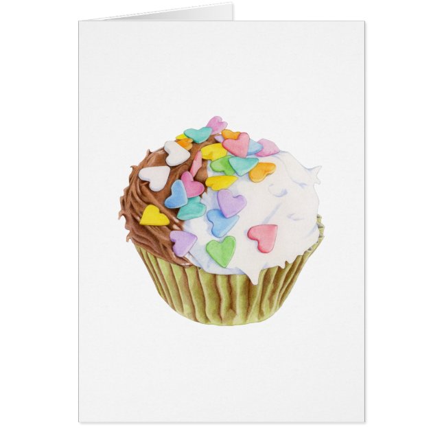 Carte Coeur Cupcake (Devant)