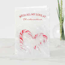 Cœur d'amour de canne à sucre de Noël
