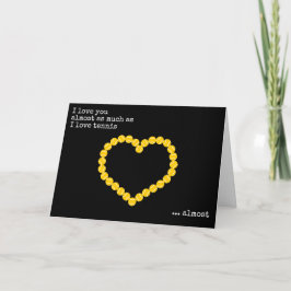 Carte Cœur d'amour de tennis impertinent - Saint-Valenti