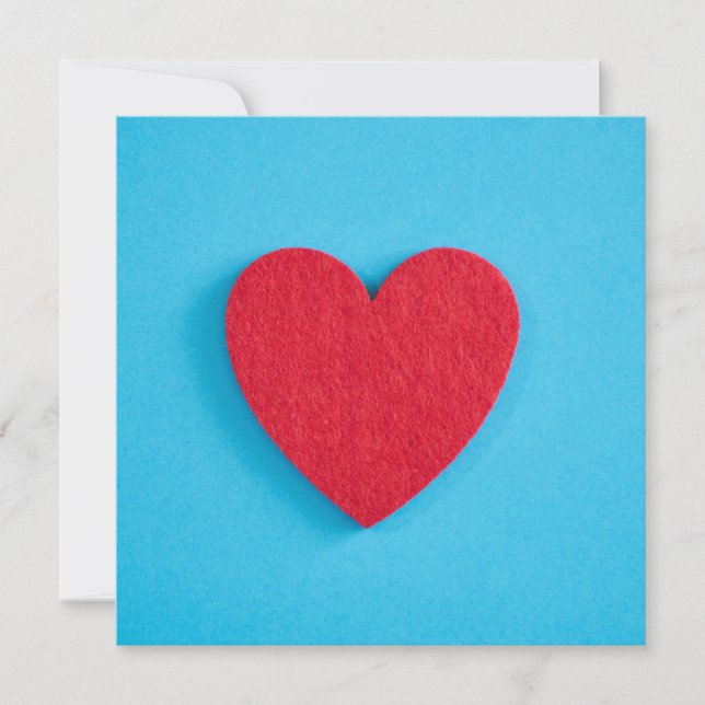 Carte Coeur d'amour rouge (Devant)