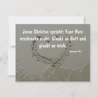 Carte Coeur dans le sable