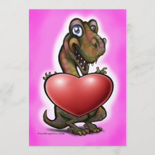 Carte cœur de bébé T-Rex