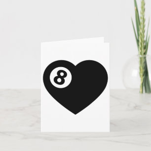 Carte Cœur de billard Amour Joueur de billard Saint-Vale