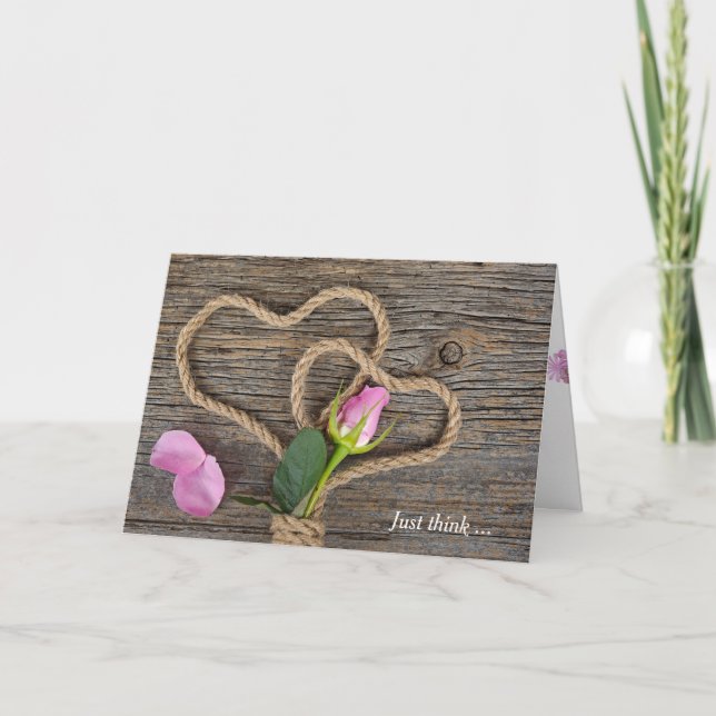 Carte Coeur de corde mariage (Devant)