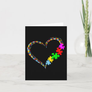 Carte Cœur de la Saint-Valentin en pièce de puzzle pour 