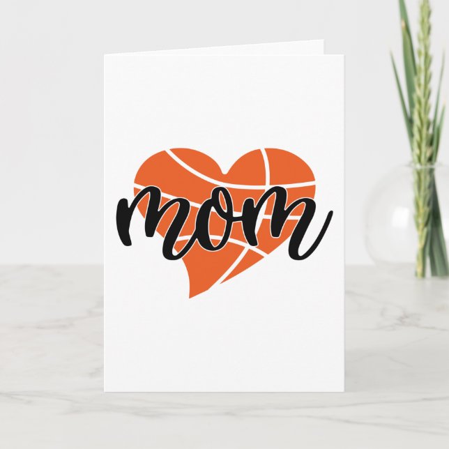 Carte Coeur de maman de basket (Devant)