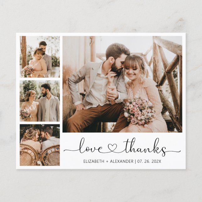 Carte Coeur de Mariage de photo Budget (Devant)