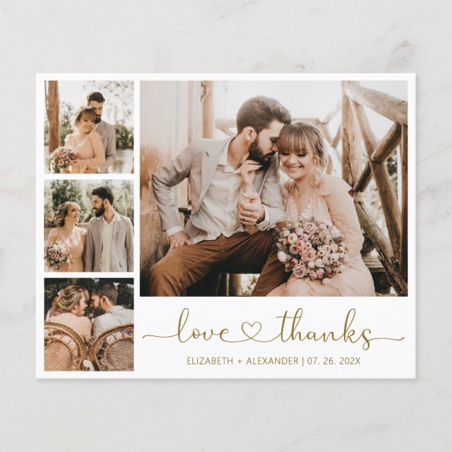 Carte Coeur de Mariage de photo Budget (Devant)