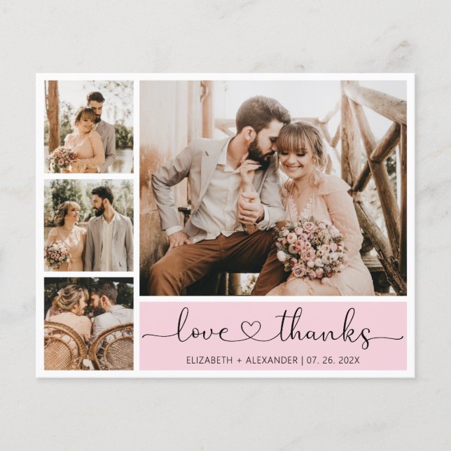 Carte Coeur de Mariage de photo Budget (Devant)