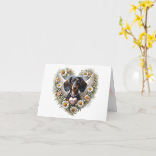 CARTE COEUR DE SYMPATHIE CUSTOMISÉE DE DACHSHUND