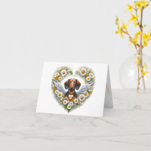 CARTE COEUR DE SYMPATHIE CUSTOMISÉE DE DACHSHUND