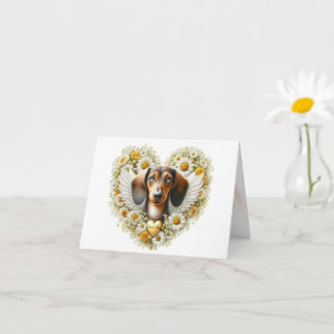 CARTE COEUR DE SYMPATHIE CUSTOMISÉE DE DACHSHUND