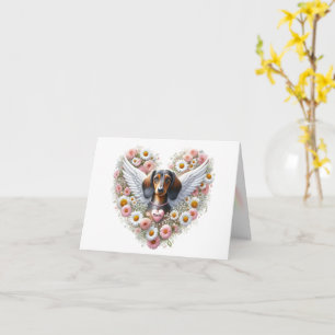 CARTE COEUR DE SYMPATHIE CUSTOMISÉE DE DACHSHUND