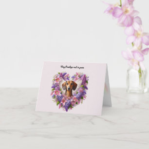 CARTE COEUR DE SYMPATHIE CUSTOMISÉE DE DACHSHUND