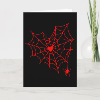 Carte Cœur de toile d'araignée Saint Valentin Couple Ass