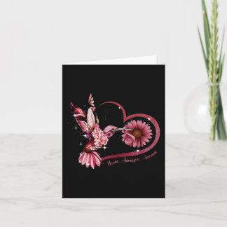 Carte Coeur de tournesol de colibri Cerveau au ruban de 