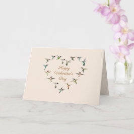 Carte Coeur des colibris Saint-Valentin