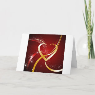 Carte Cœur d'or cœurs amour destinée