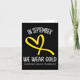 Carte Coeur En Septembre Nous Portons Or Cancer Enfance 