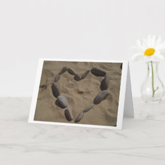 Carte Coeur fait des rochers Sympathie