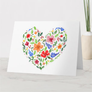 Carte Cœur floral