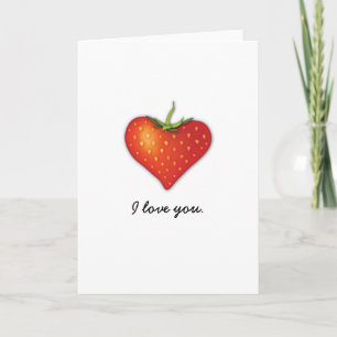 Carte Coeur fraise