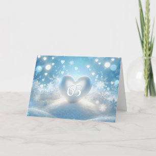 Carte Coeur hivernal du 65e anniversaire