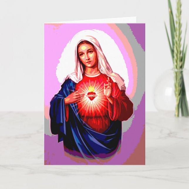 Carte Coeur immaculé de la Vierge Marie (Devant)