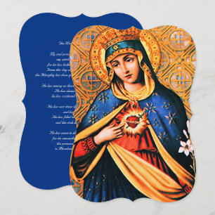 Carte Coeur immaculé de Marie avec Magnificat