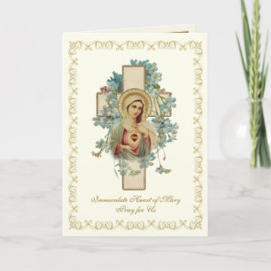 Carte Cœur immaculé de Marie Catholique Religieux