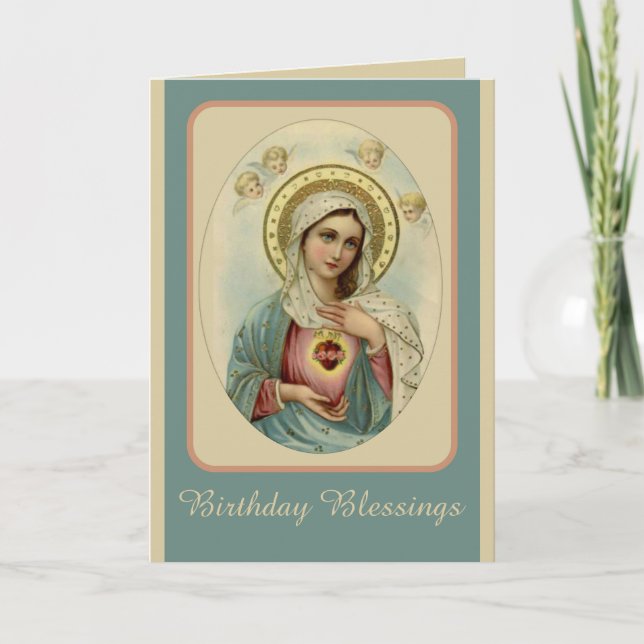 Carte Coeur immaculé de Marie Vierge Marie (Devant)