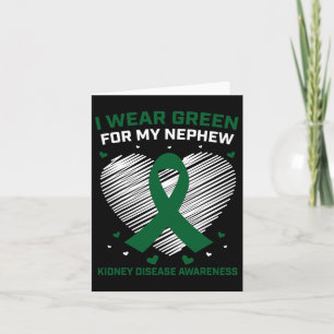 Carte Coeur Je Porte Le Vert Pour Ma Maladie Du Rein Nep