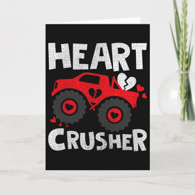 Carte Cœur Monster Truck Saint-Valentin  (Devant)