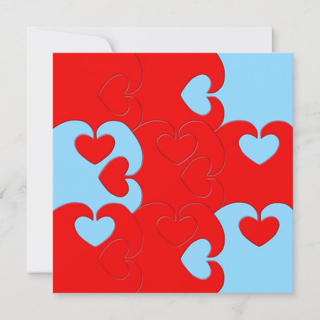 Carte Coeur motif perplexe (Devant)